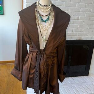 BRONZE TRENCH L | reversible trench L | Leopard print trench L